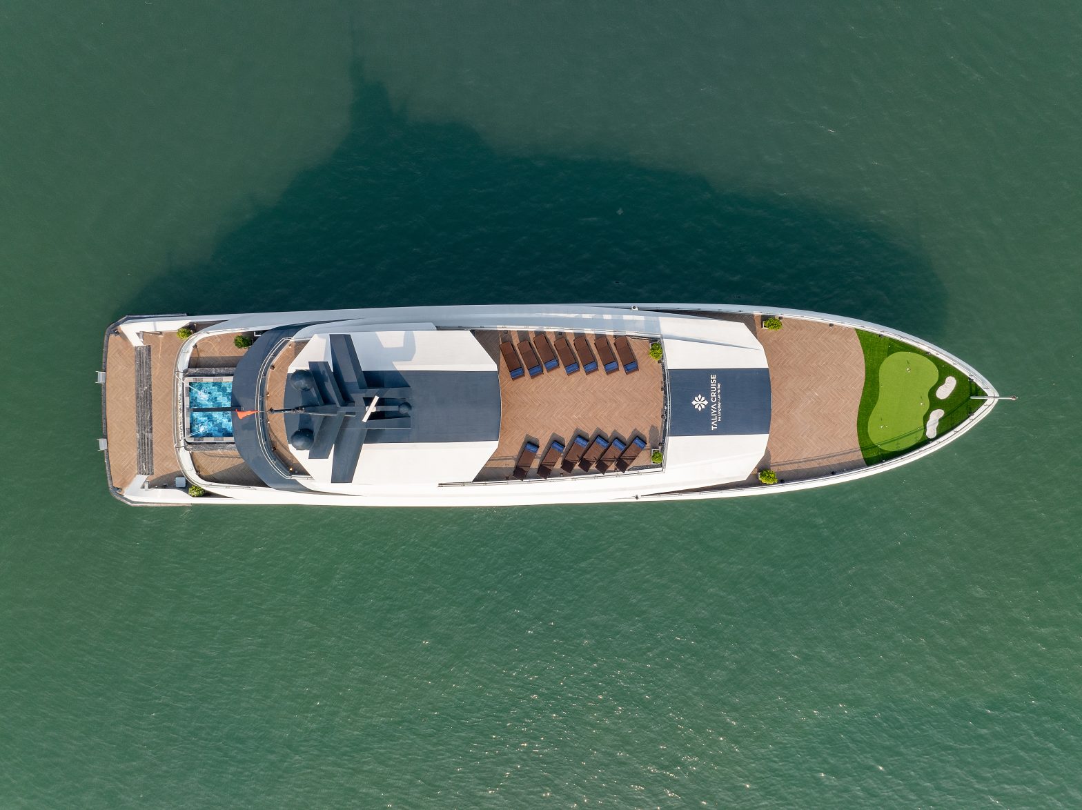 Experience Ultimate Luxury on Lan Ha Bay’s Only Luxury Cruise with an extra large Pool and Mini Golf – Taliya Cruise